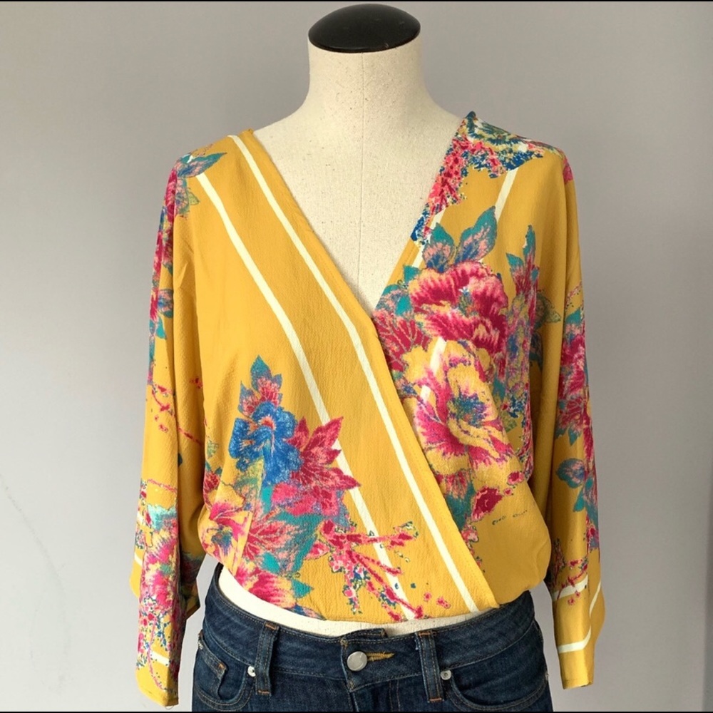 Flying Tomato Kimono Sleeve Wrap Top